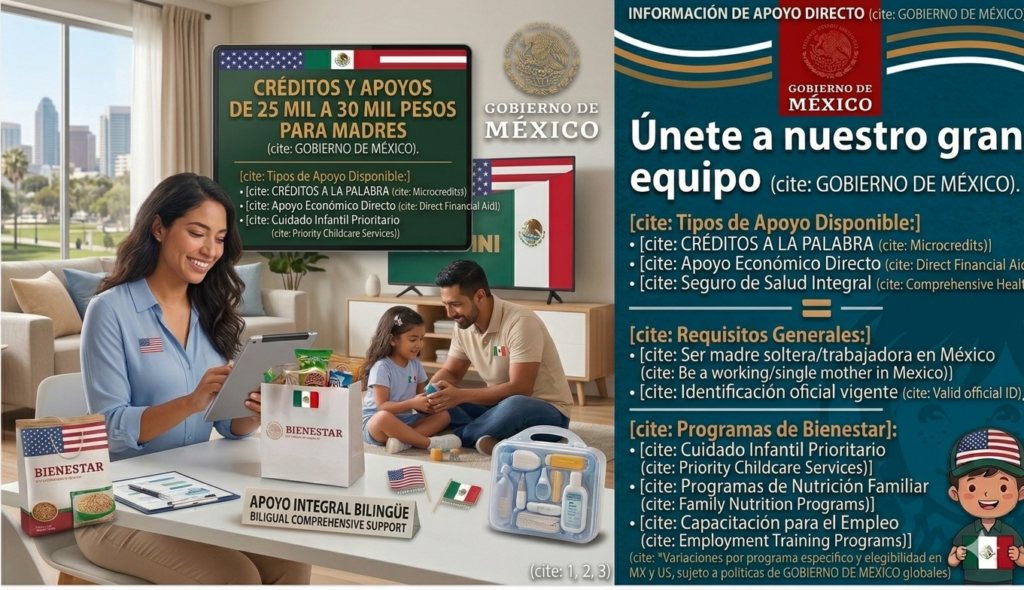 CRÉDITOS Y APOYOS DE 25 MIL A 30 MIL PESOS PARA MADRES